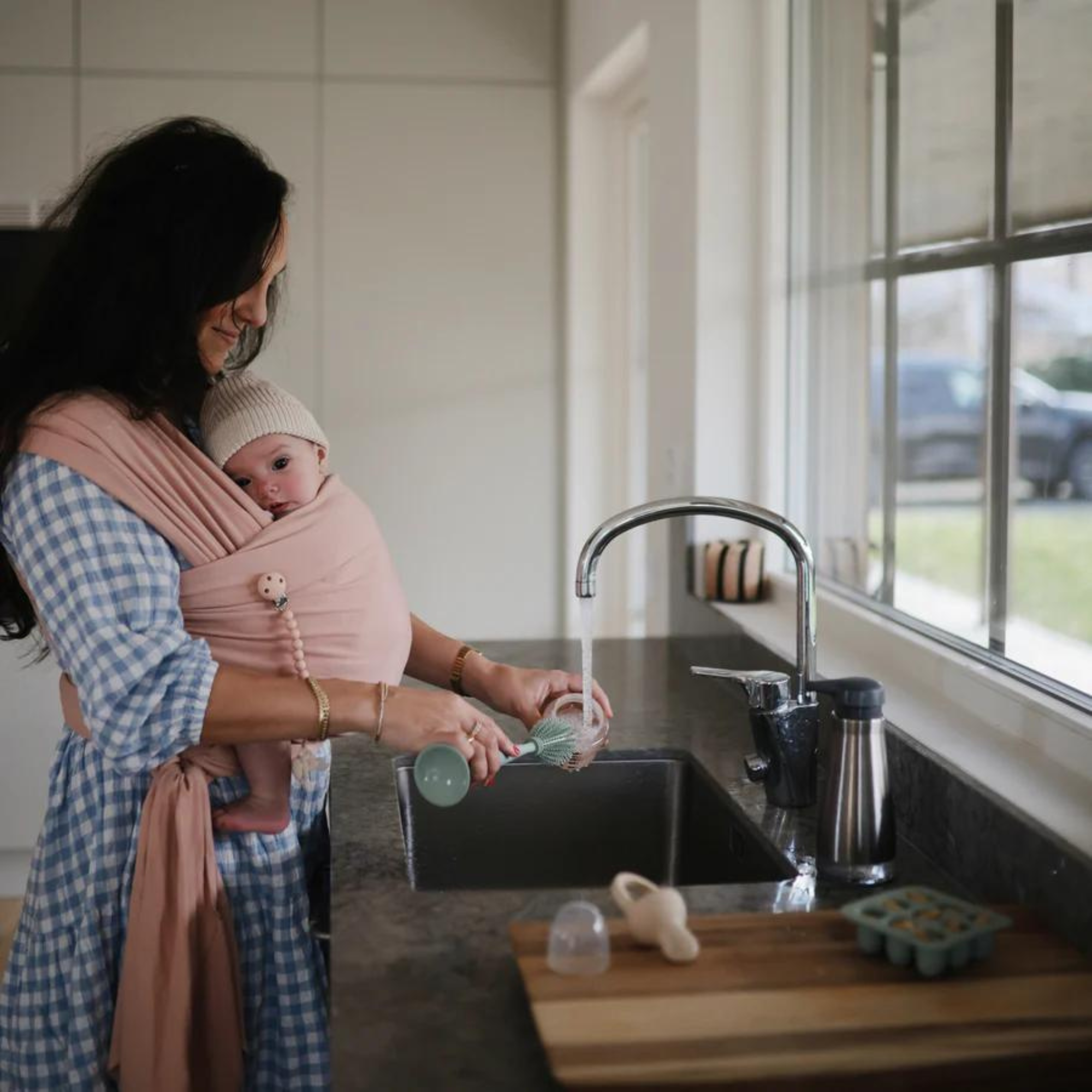 MUSHIE Silicone Baby Bottle Brush