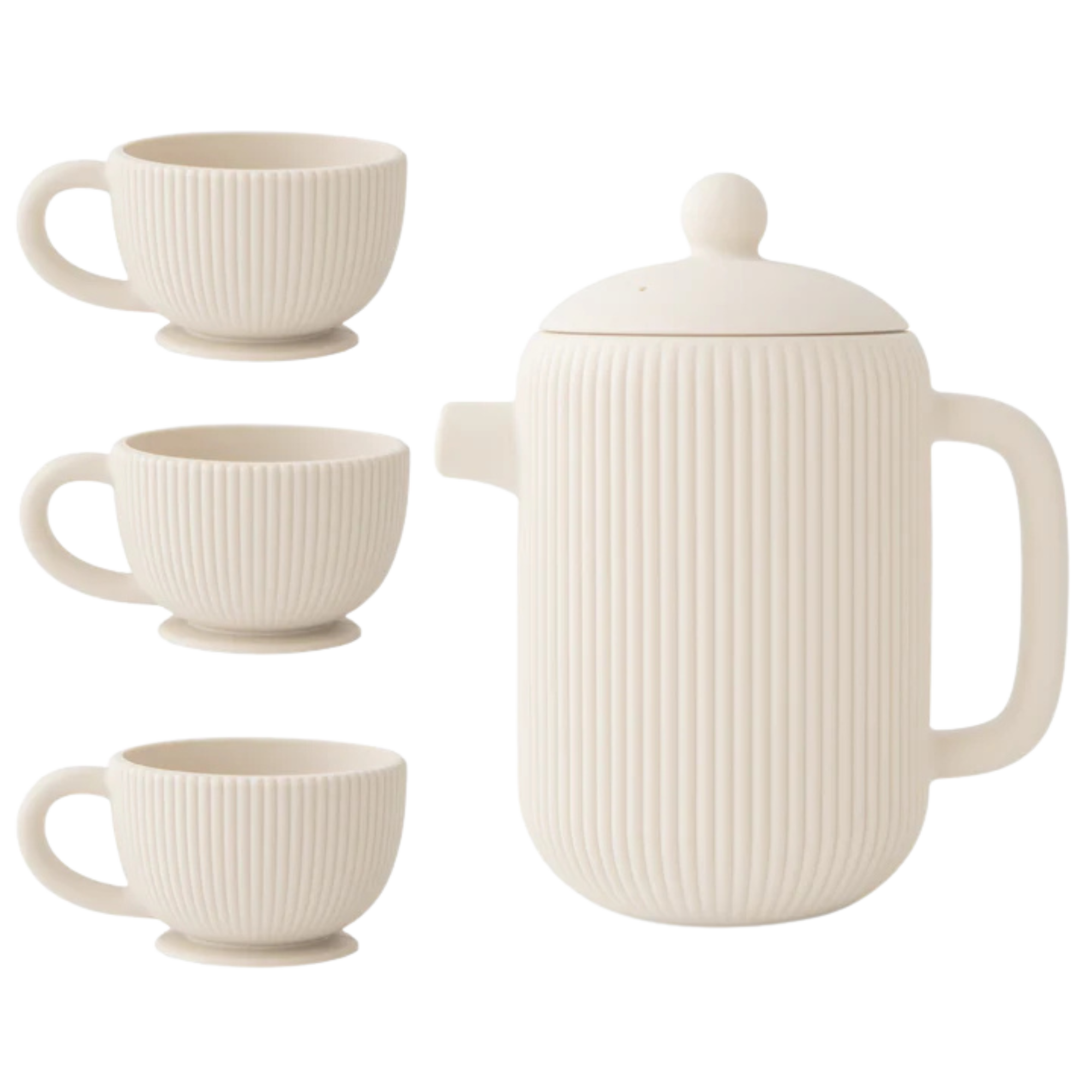 MUSHIE Silicone Tea Play Set