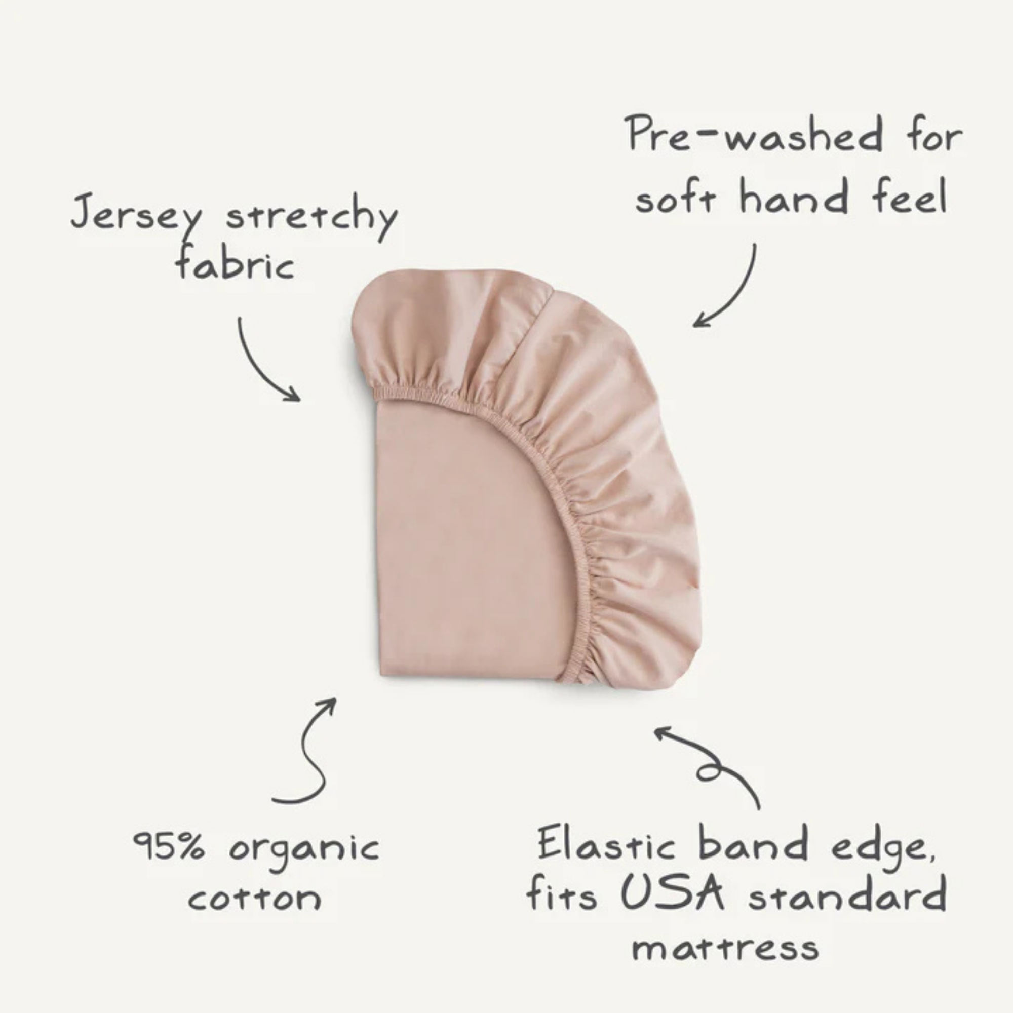 MUSHIE Stretchy Crib Sheet