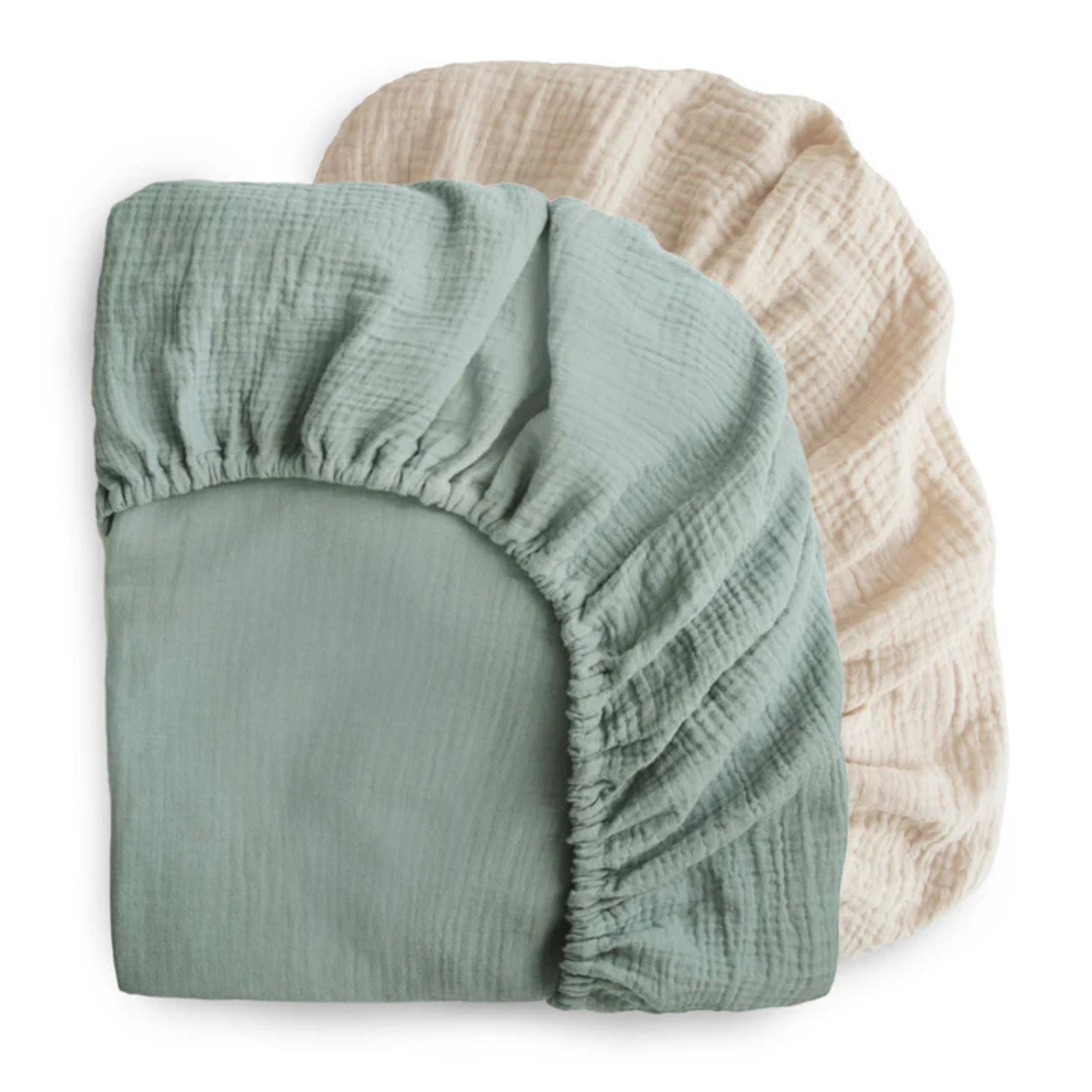 MUSHIE Extra Soft Muslin Crib Sheet (2-Pack)