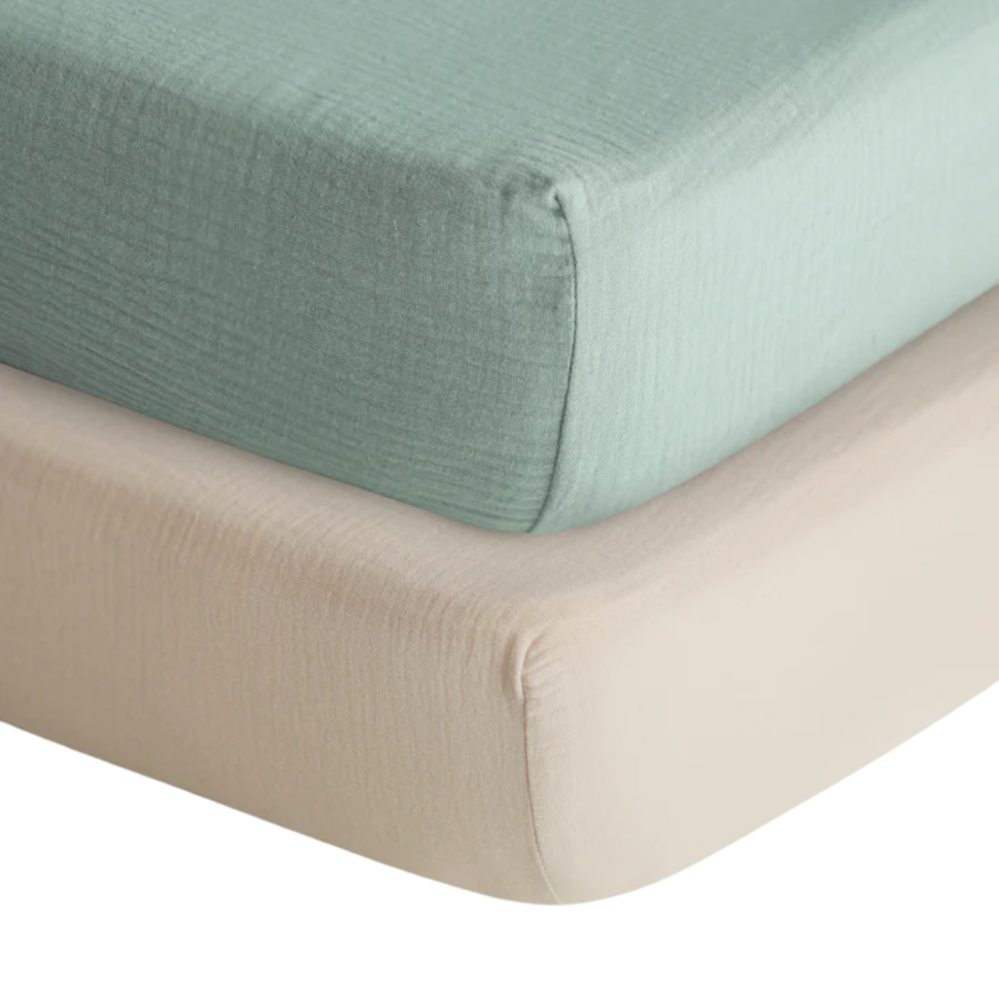 MUSHIE Extra Soft Muslin Crib Sheet (2-Pack)