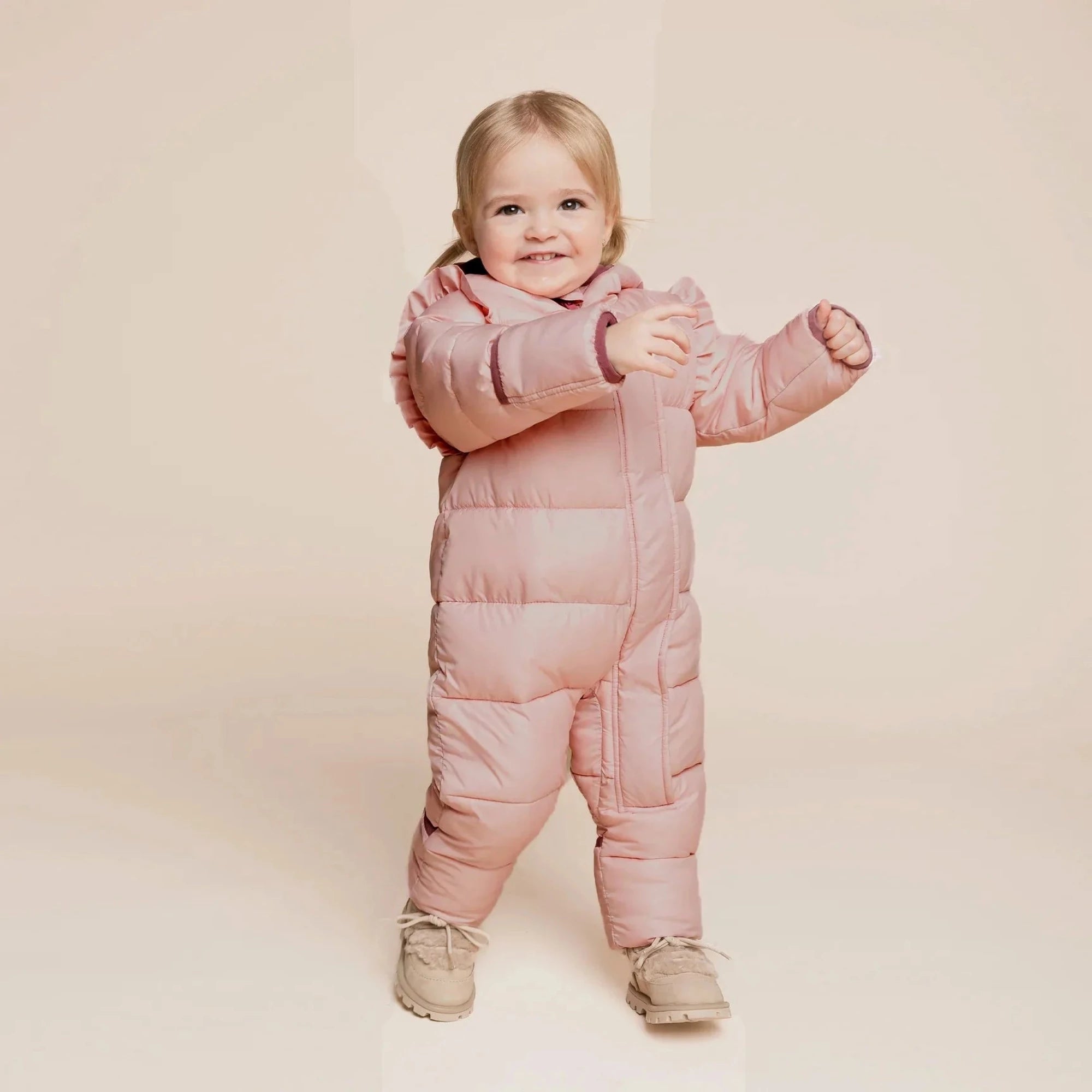 MILES THE LABEL Hooded Snowsuit - Rose