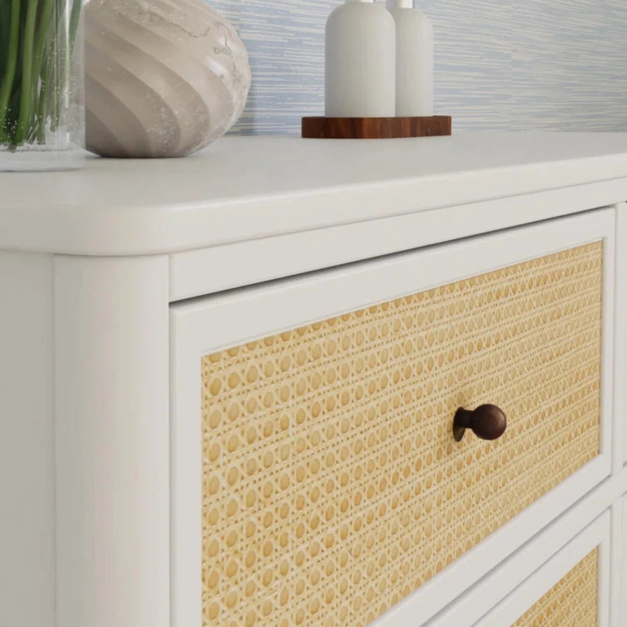 NAMESAKE Marin with Cane 6 Drawer Assembled Dresser