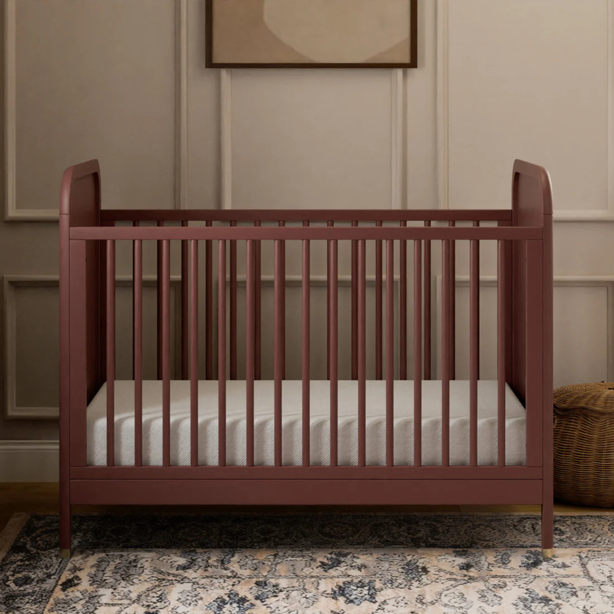 NAMESAKE Brimsley Tambour 3-in-1 Convertible Crib - Crimson