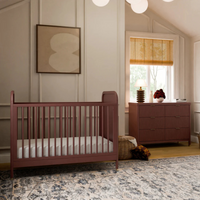 Thumbnail for NAMESAKE Brimsley Tambour 3-in-1 Convertible Crib - Crimson