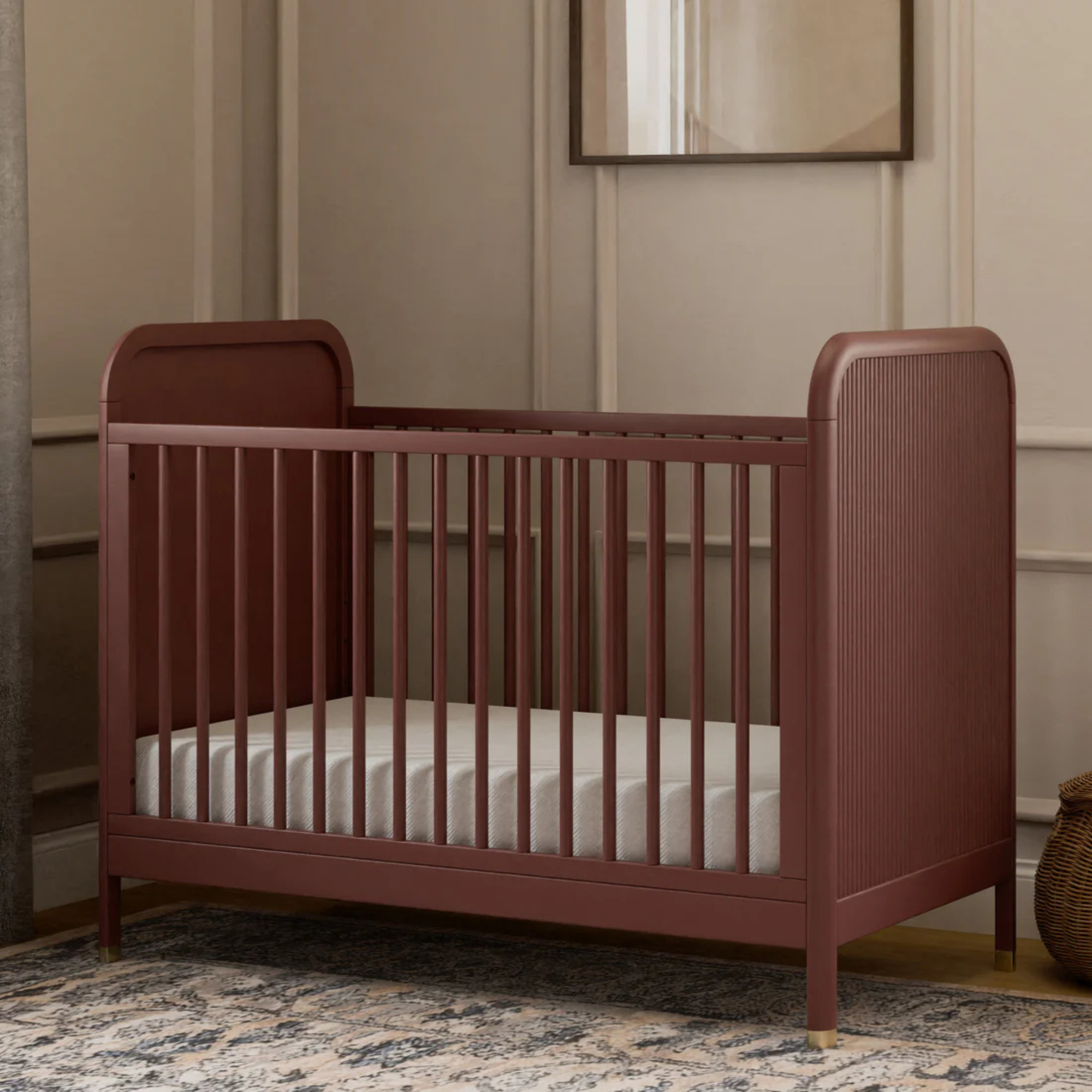 NAMESAKE Brimsley Tambour 3-in-1 Convertible Crib - Crimson