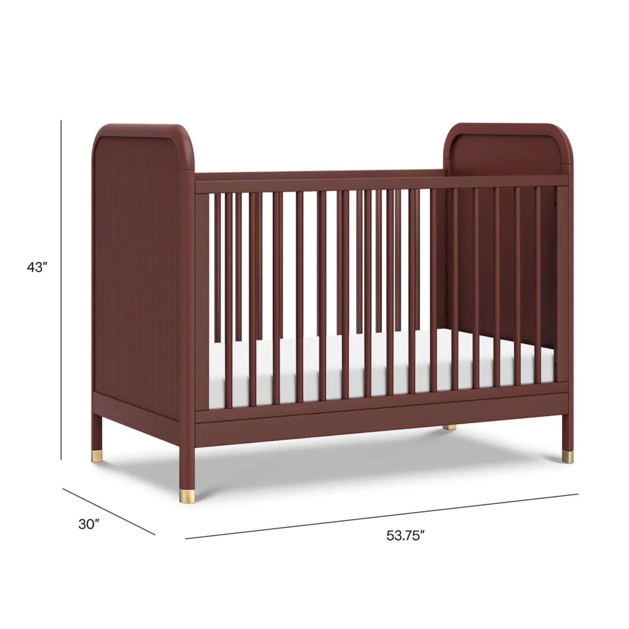 NAMESAKE Brimsley Tambour 3-in-1 Convertible Crib - Crimson