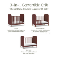 Thumbnail for NAMESAKE Brimsley Tambour 3-in-1 Convertible Crib - Crimson