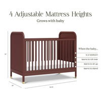 Thumbnail for NAMESAKE Brimsley Tambour 3-in-1 Convertible Crib - Crimson