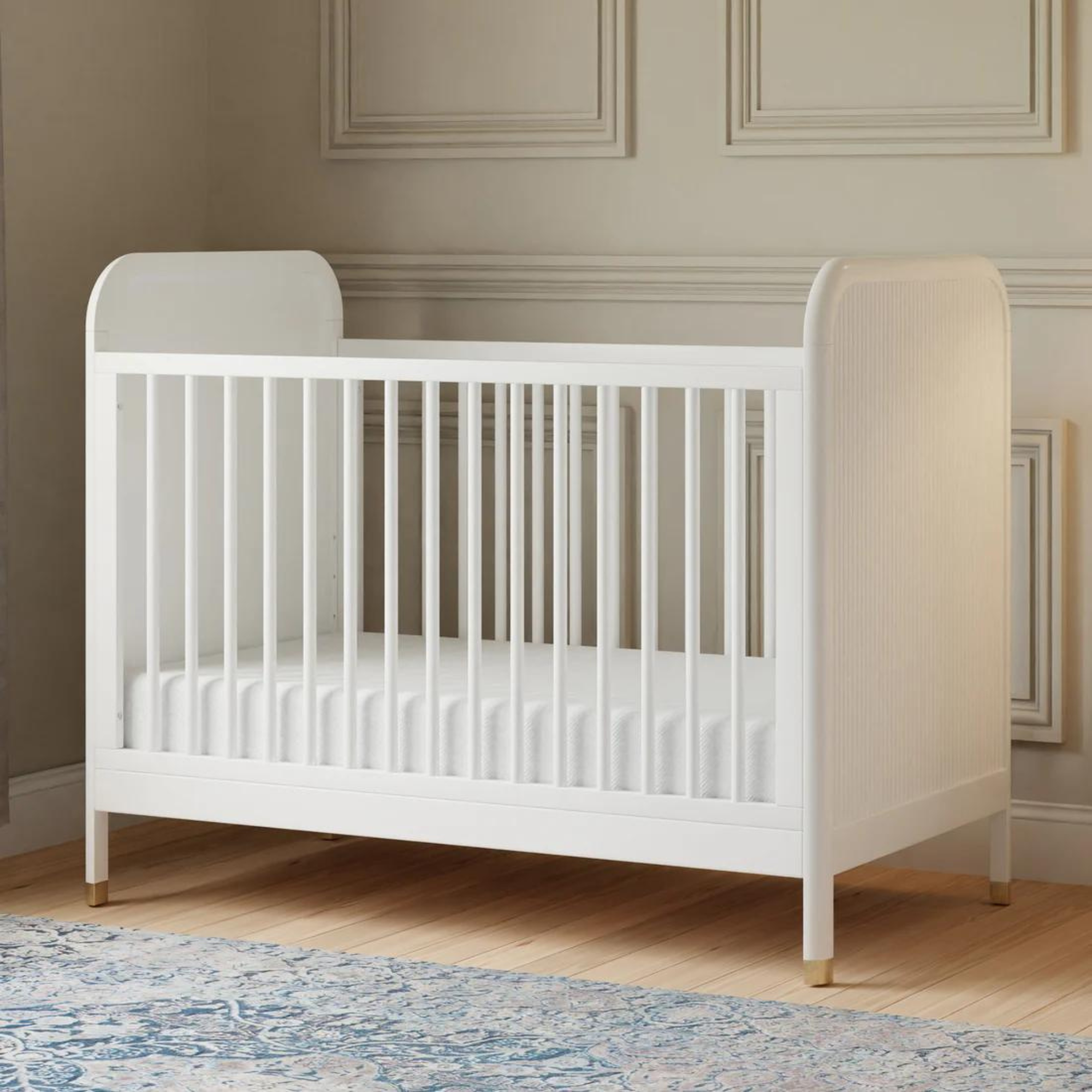 NAMESAKE Brimsley Tambour 3-in-1 Convertible Crib - Warm White