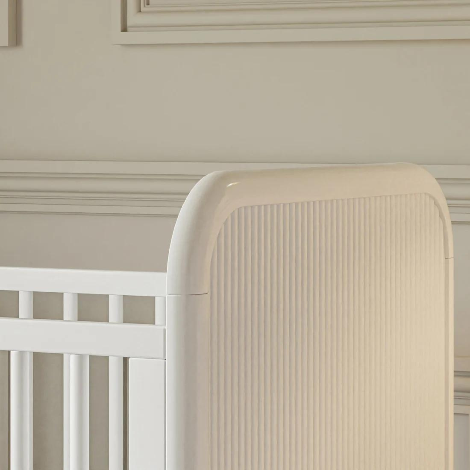 NAMESAKE Brimsley Tambour 3-in-1 Convertible Crib - Warm White
