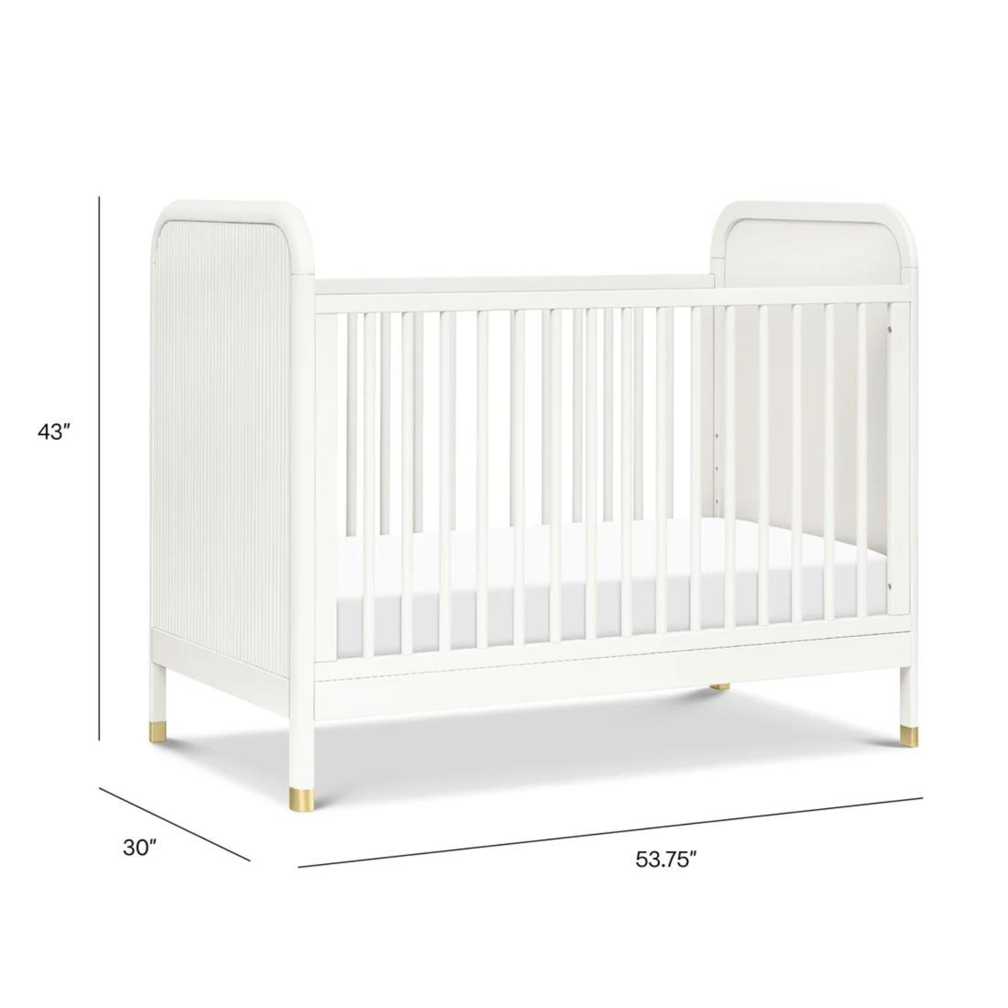 NAMESAKE Brimsley Tambour 3-in-1 Convertible Crib - Warm White