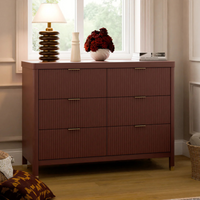 Thumbnail for NAMESAKE Brimsley Tambour 6-Drawer Assembled Dresser - Crimson