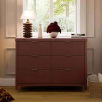 Thumbnail for NAMESAKE Brimsley Tambour 6-Drawer Assembled Dresser - Crimson