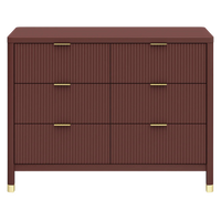 Thumbnail for NAMESAKE Brimsley Tambour 6-Drawer Assembled Dresser - Crimson