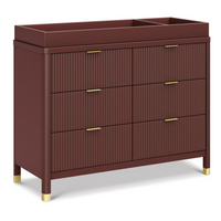 Thumbnail for NAMESAKE Brimsley Tambour 6-Drawer Assembled Dresser - Crimson