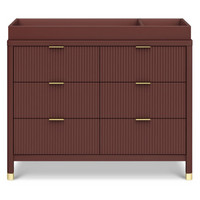 Thumbnail for NAMESAKE Brimsley Tambour 6-Drawer Assembled Dresser - Crimson