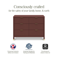 Thumbnail for NAMESAKE Brimsley Tambour 6-Drawer Assembled Dresser - Crimson