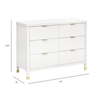 Thumbnail for NAMESAKE Brimsley Tambour 6-Drawer Assembled Dresser - Warm White