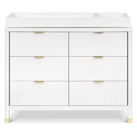 Thumbnail for NAMESAKE Brimsley Tambour 6-Drawer Assembled Dresser - Warm White