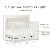 Thumbnail for NAMESAKE Darlington 4-in-1 Convertible Crib - Warm White