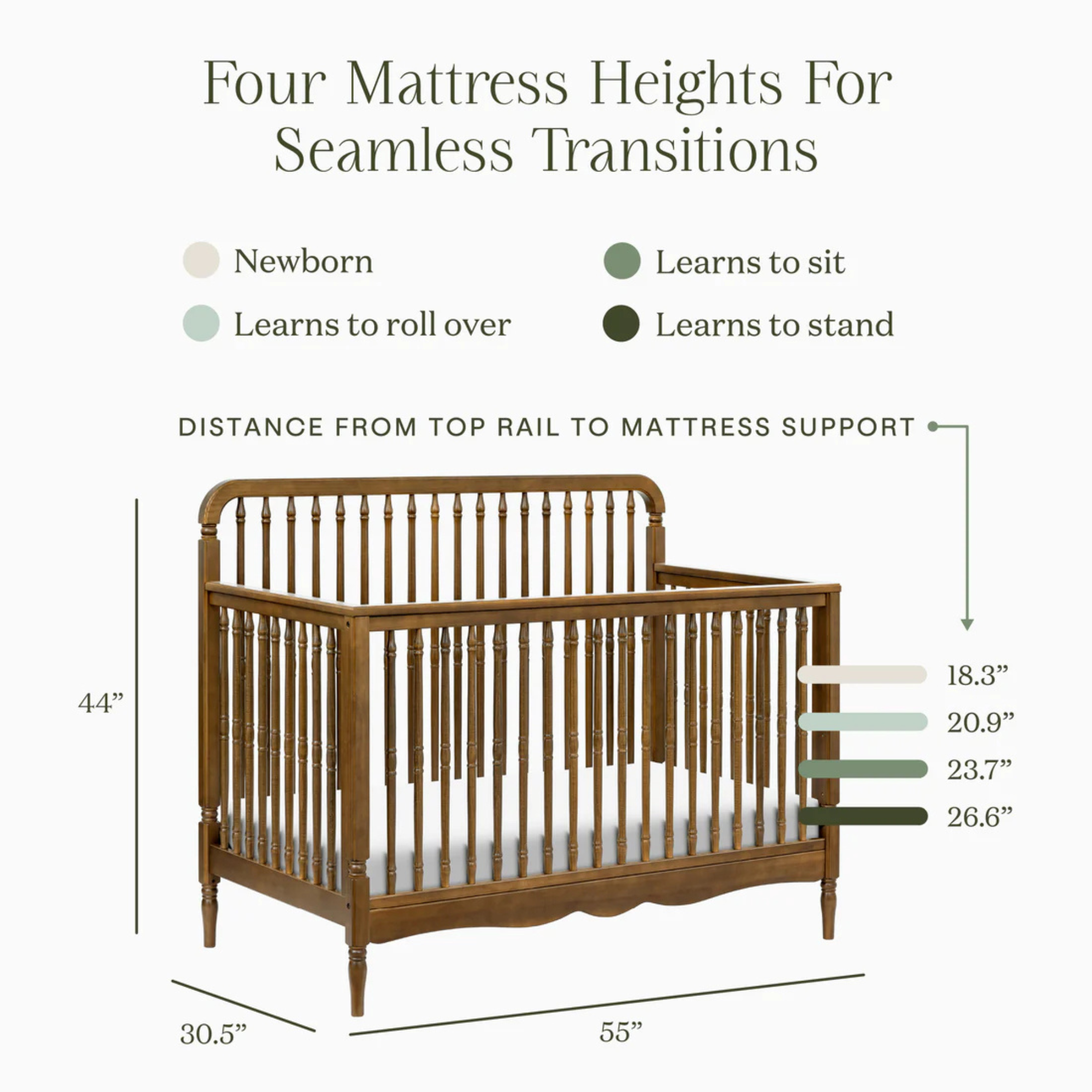 NAMESAKE Liberty 4-in-1 Convertible Spindle Crib