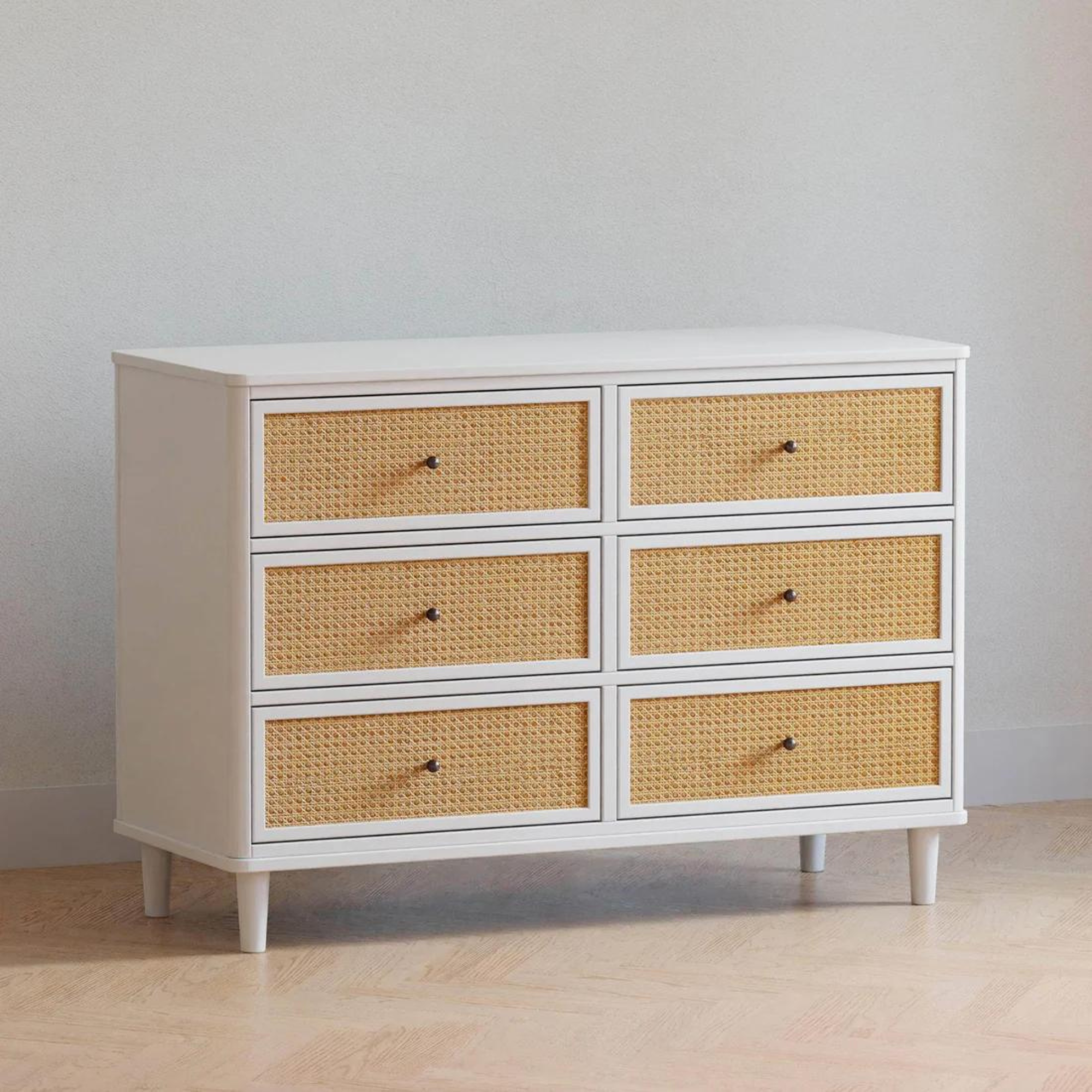 NAMESAKE Marin with Cane 6 Drawer Assembled Dresser