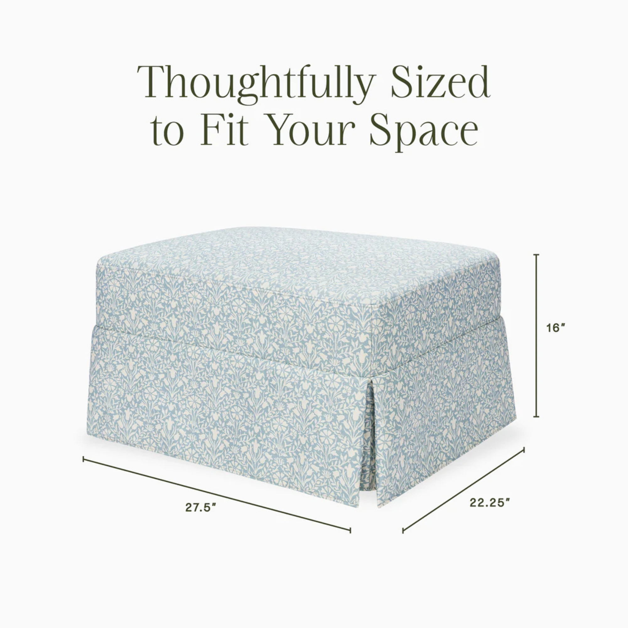 NAMESAKE Morris & Co. Crawford Gliding Ottoman