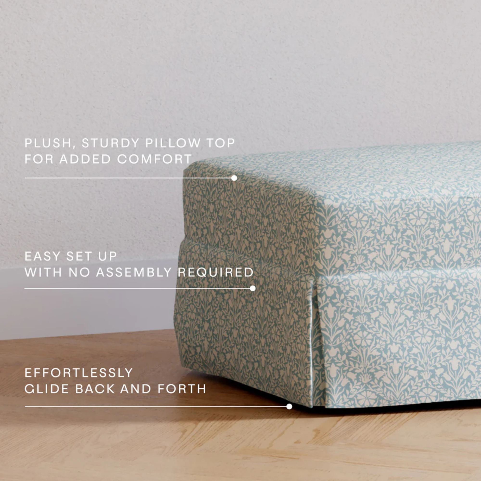 NAMESAKE Morris & Co. Crawford Gliding Ottoman