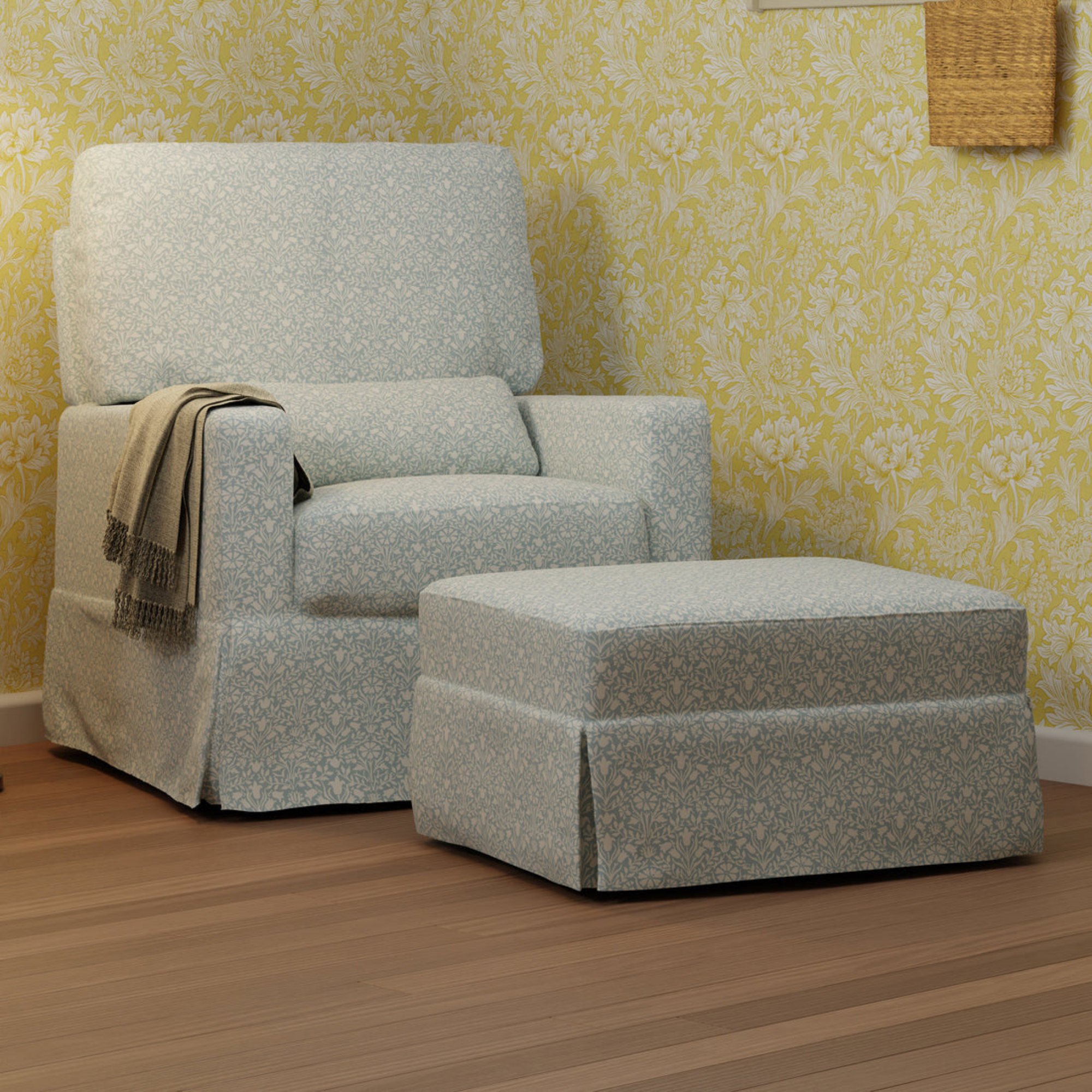 NAMESAKE Morris & Co. Crawford Gliding Ottoman