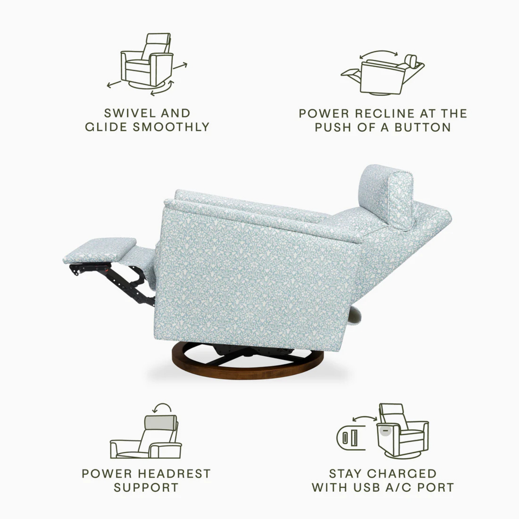 NAMESAKE Morris & Co. Willa Plus Power Recliner w/ Power Headrest