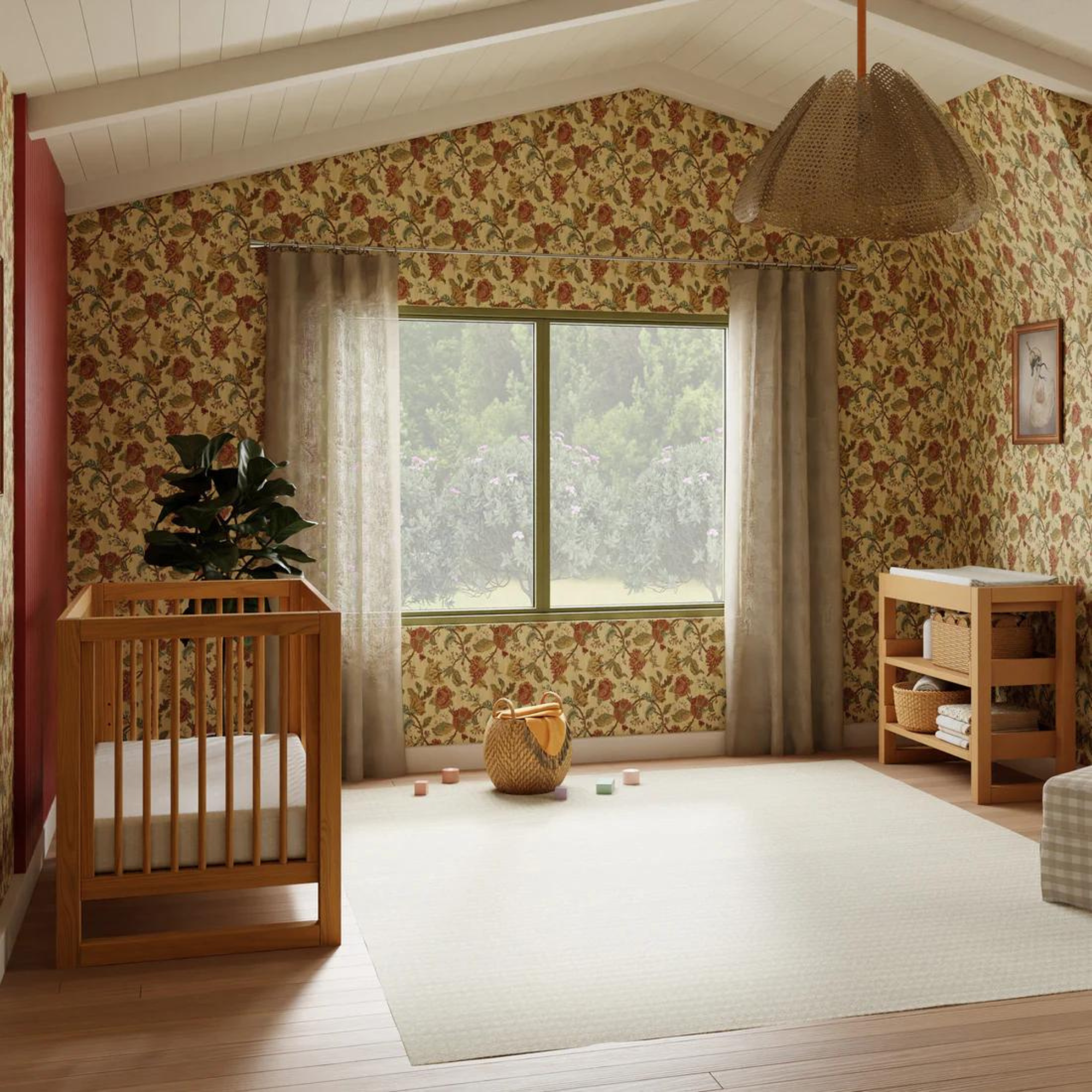 Lit bébé convertible 3 en 1 NAMESAKE Nantucket avec kit de conversion pour lit d'enfant