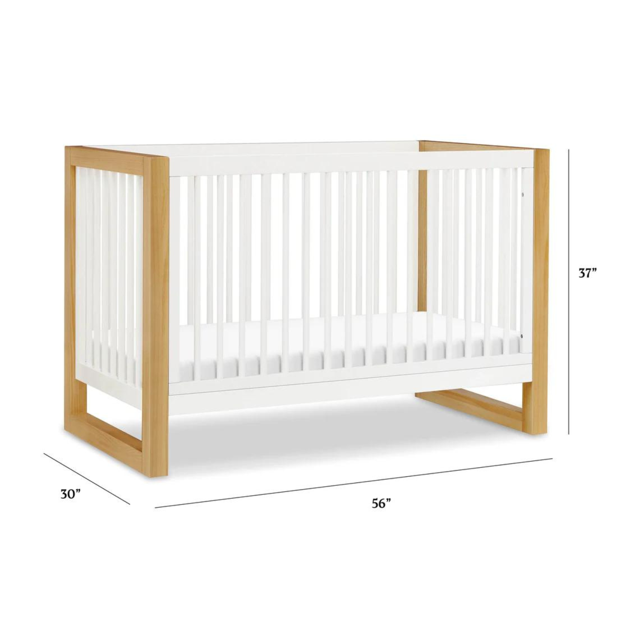 Lit bébé convertible 3 en 1 NAMESAKE Nantucket avec kit de conversion pour lit d'enfant