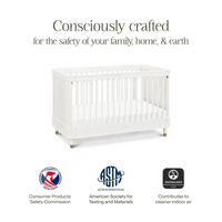 Thumbnail for NAMESAKE Tanner 3-in-1 Convertible Crib - Warm White