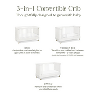 Thumbnail for NAMESAKE Tanner 3-in-1 Convertible Crib - Warm White