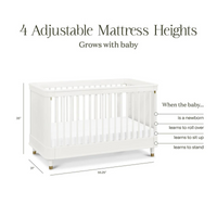 Thumbnail for NAMESAKE Tanner 3-in-1 Convertible Crib - Warm White