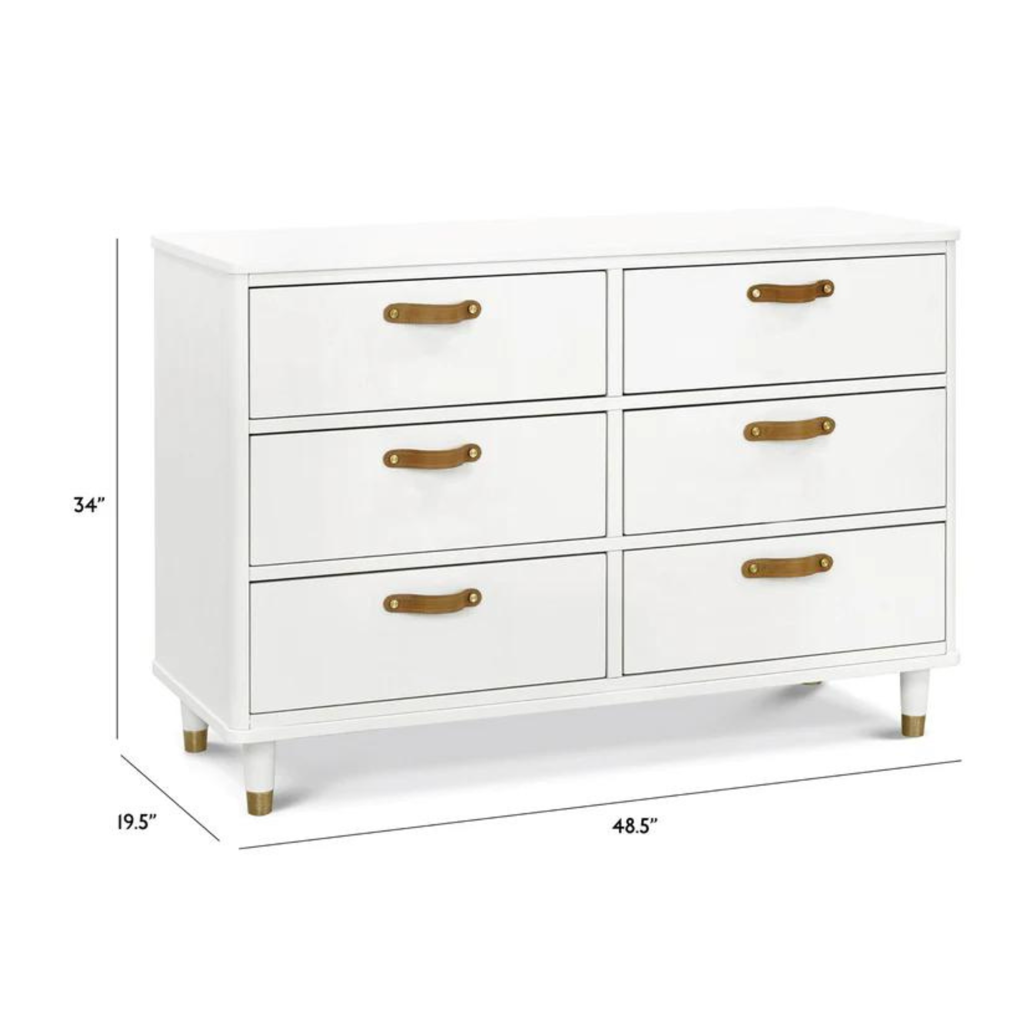 NAMESAKE Tanner 6-Drawer Dresser - Warm White