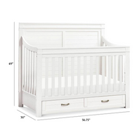 Thumbnail for NAMESAKE Wesley Farmhouse 4-in-1 Convertible Crib - Heirloom White