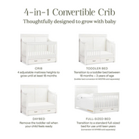 Thumbnail for NAMESAKE Wesley Farmhouse 4-in-1 Convertible Crib - Heirloom White