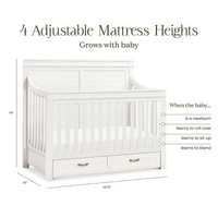 Thumbnail for NAMESAKE Wesley Farmhouse 4-in-1 Convertible Crib - Heirloom White