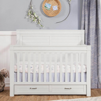 Thumbnail for NAMESAKE Wesley Farmhouse 4-in-1 Convertible Crib - Heirloom White