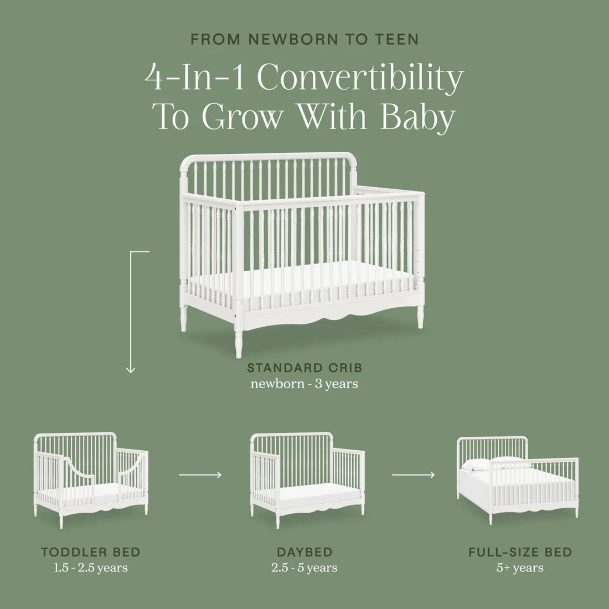 NAMESAKE Liberty 4-in-1 Convertible Spindle Crib