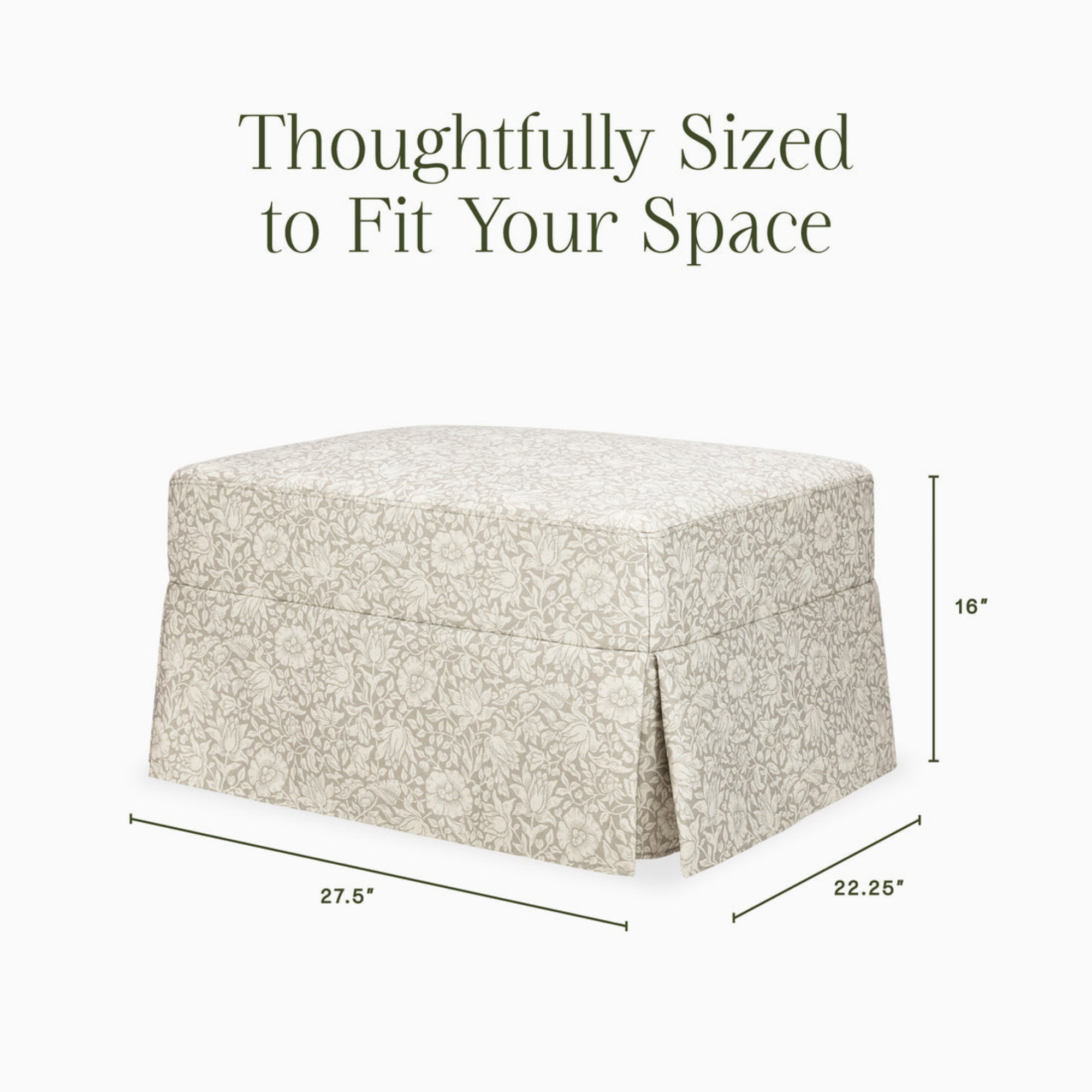 NAMESAKE Morris & Co. Crawford Gliding Ottoman