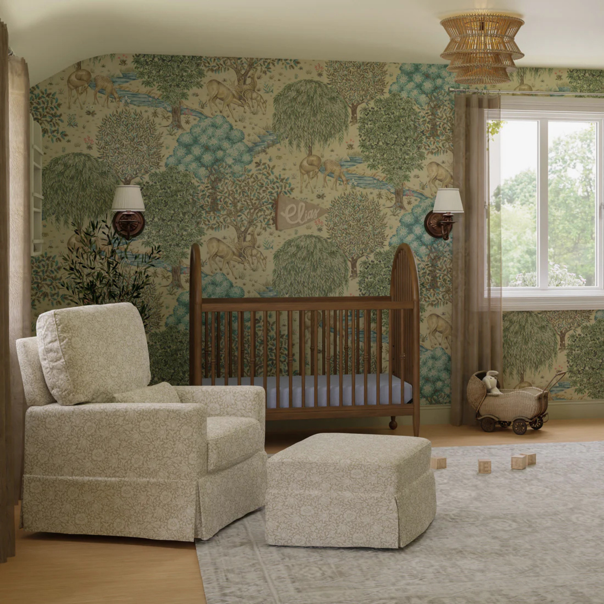 NAMESAKE Morris & Co. Crawford Gliding Ottoman