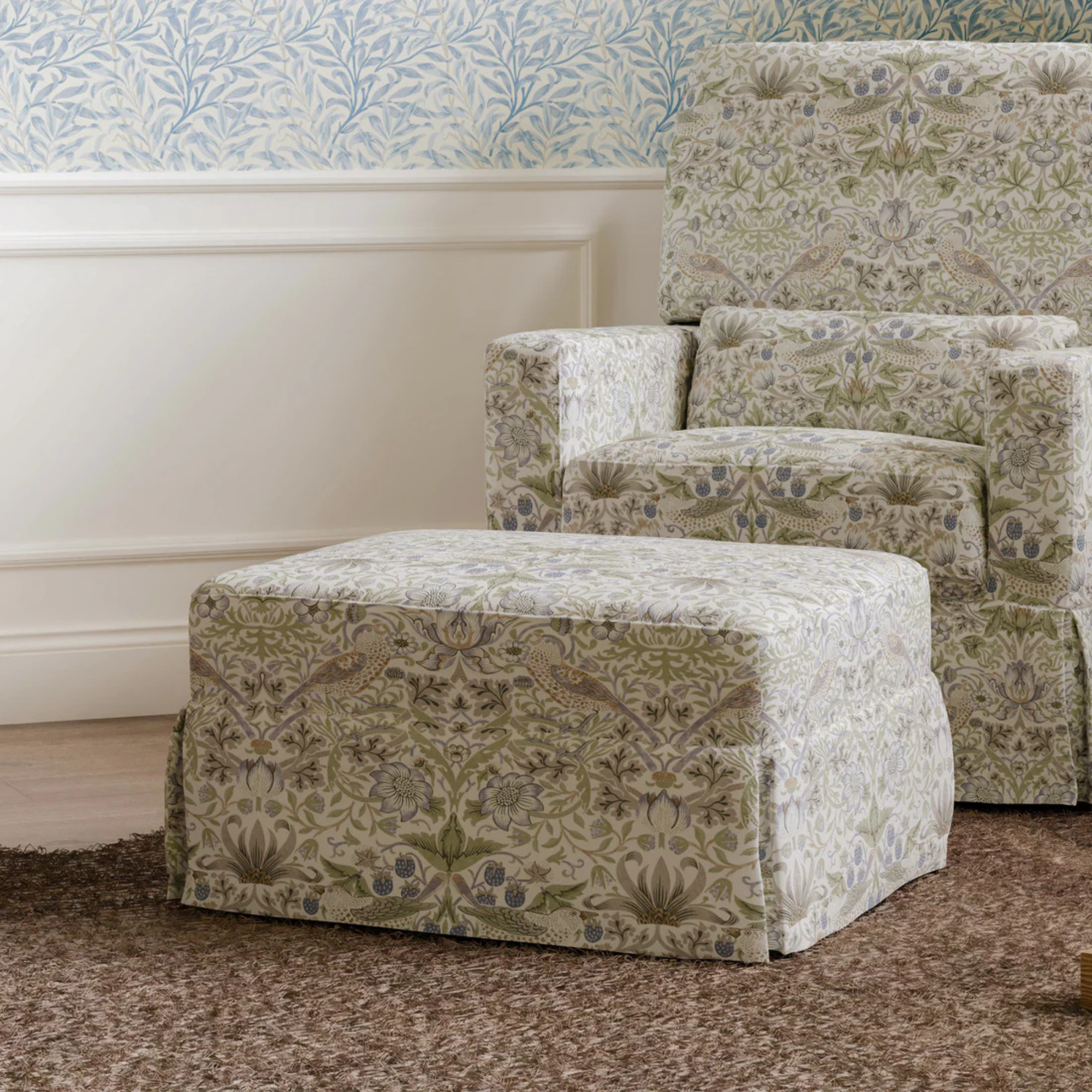 NAMESAKE Morris & Co. Crawford Gliding Ottoman