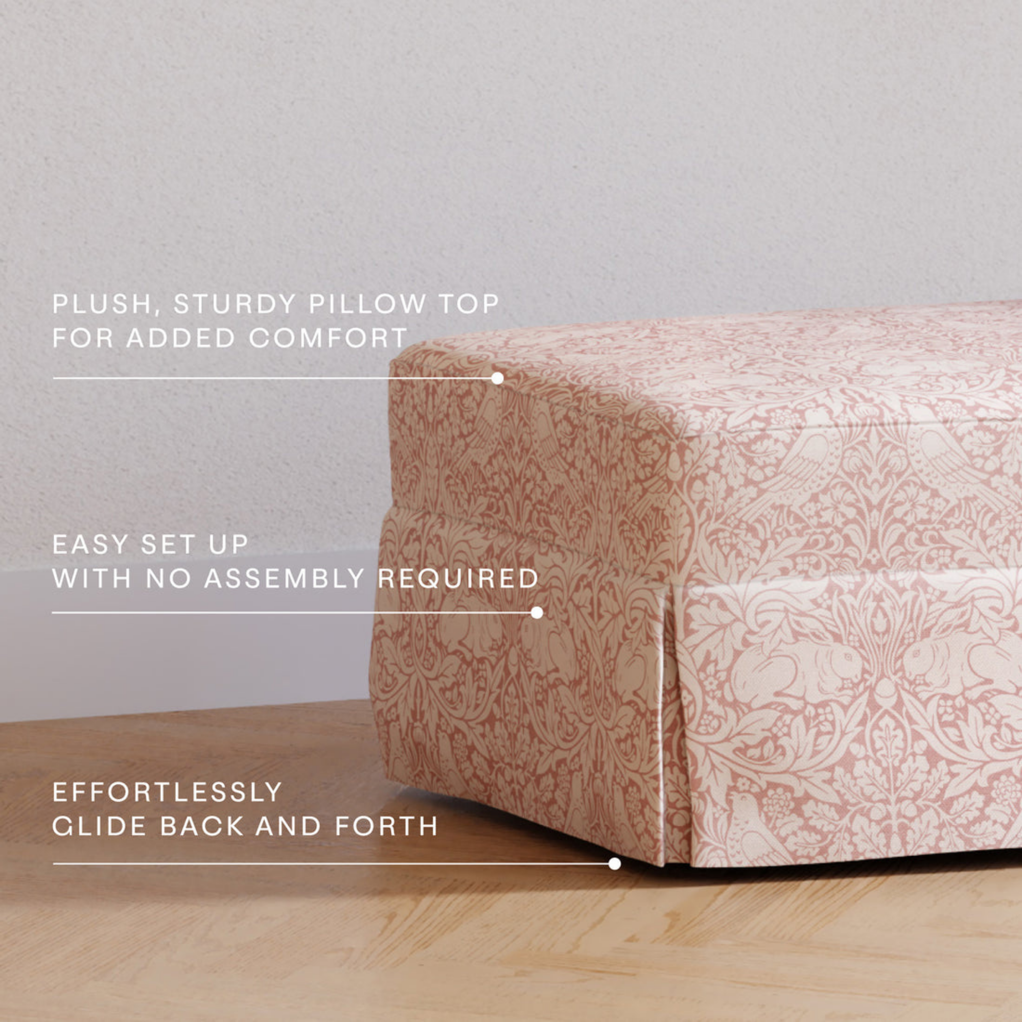 NAMESAKE Morris & Co. Crawford Gliding Ottoman