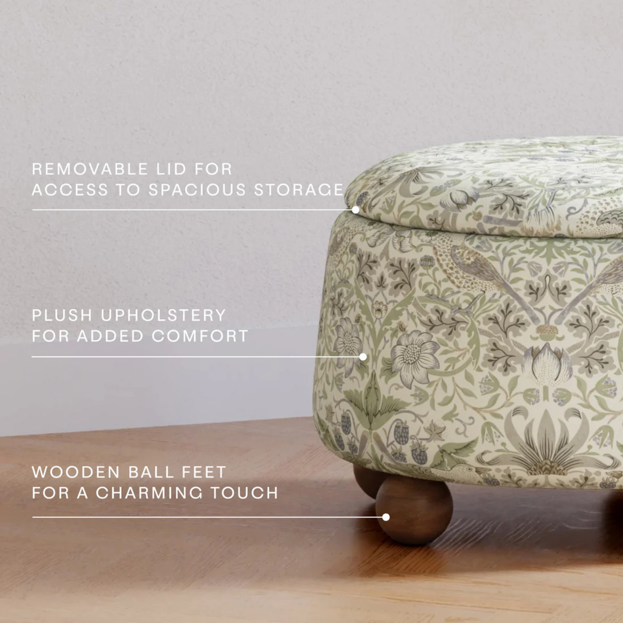 NAMESAKE Morris & Co. Tuffet Storage Ottoman