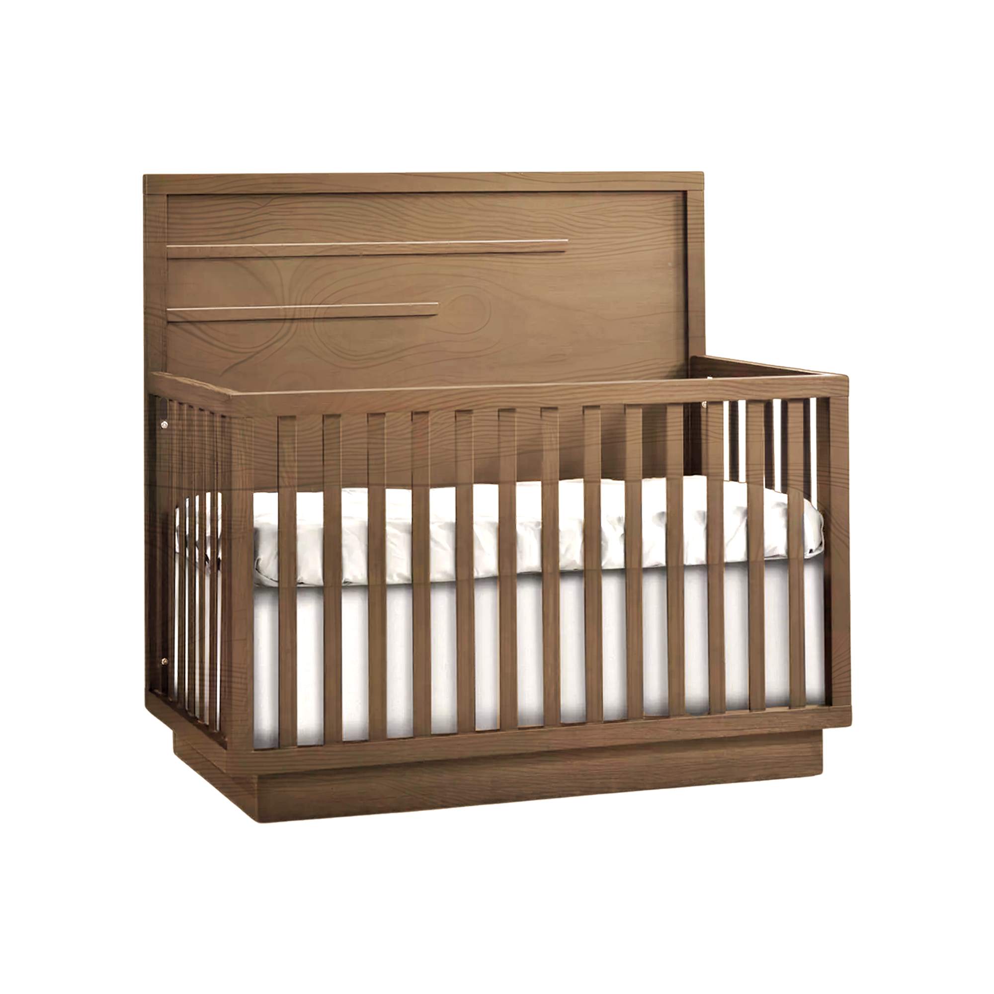 NATART Lit de bébé convertible Como avec moulure horizontale