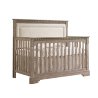 Thumbnail for NATART Ithaca 5-In-1 Convertible Crib With Upholstered Panel Talc