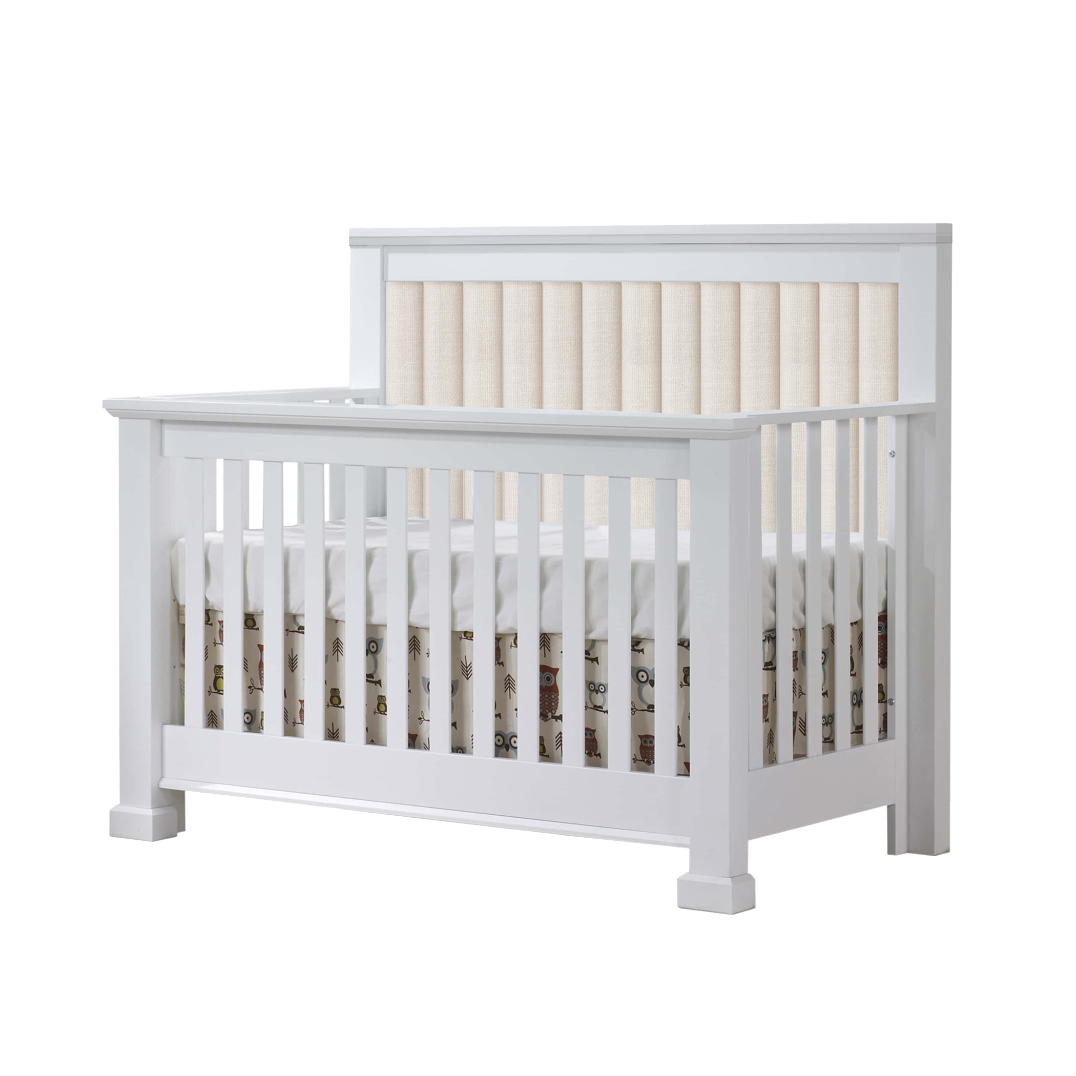 Lit de bébé convertible NATART Taylor 5 en 1 avec panneau capitonné